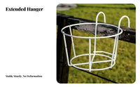 Space-Saving Balcony Pot Hanger Easy Installation over-the Pot Frame Anti-Rust ing Planter Weather-Resistant for Apartment Dwellers, Home Decorators, Homeowners, Fence, Patio, Deck, Porch