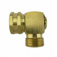 Solid Brass Elbow Connector with Swivel Coupling Heavy-Duty 90 Degree Hose Elbow Leakleakproof Male to Female Adapter Long-Lasting for Gardeners