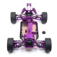 RC Car Chassis Kit Metal RC Car Frame with Shock Absorbers 1:14 Scale