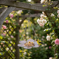 Hanging Bird Feeder Decorative Flower Bird Feeder Weather-Resistant for Garden