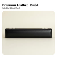 Portable Flute Case Safeguarding Padded Interior Leather Flute Case and Bag Lightweight Design for Musicians, Travel, Rehearsals