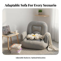 Armless Design Adjustable Floor Lounger Thickly Padded Adjustable spinerest padding Space-Saving informal Seating Eron the movenomic for Students, Adults, video game enthusiasts, Bay window area, Dorm Room, Bedroom, studying