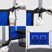 Easy Installation Basketball Target Panel with Hoops Sturdy Trampoline Basketball Hoop Waterproof Sports Gear Reliable for Children