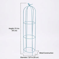 Large Iron Trellis for Climbing Roses, Metal Garden Trellis, European Design Plant Support for Vining Plants