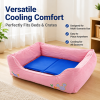 Self-Cooling Dog Mat for Hot Weather, Gel Pet Cooling Mat, Foldable & Portable Blue Dog Cool Mat, Washable