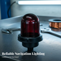 Masthead Communication Lamp Glass Lens Waterproof Masthead Light Aluminum Housing Marine Navigation Light for Sailors, Mariners, Night Sailing, Yachts