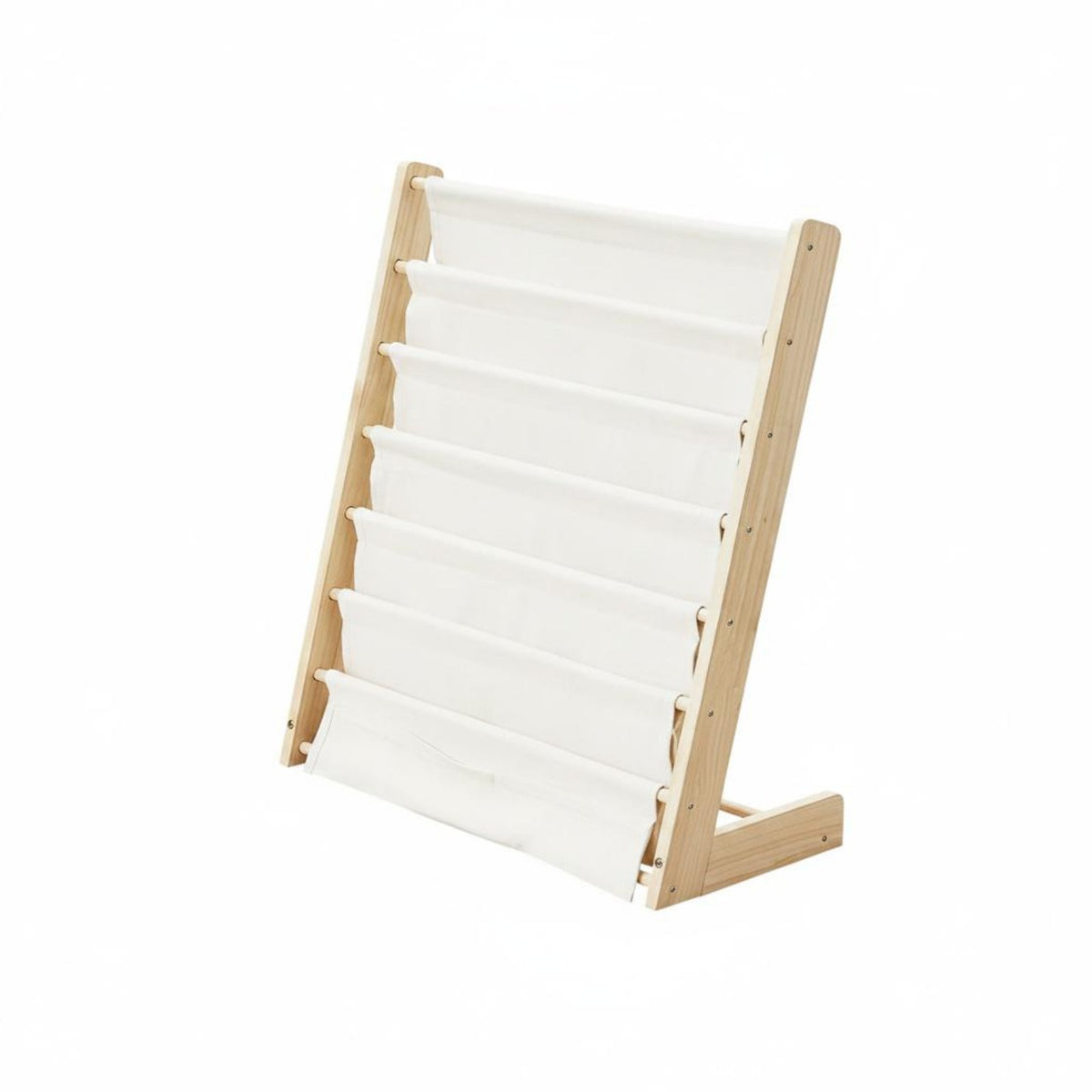Detachable Portable Kids Bookshelf Child-Safe Design Washable Book Storage Rack Even Edges for Toddlers, Nursery, Classroom