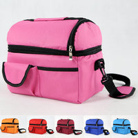 Insulated Double-Layer Cooler Bag for Breast Milk, Food, and Medicine Storage - Large Picnic Tote