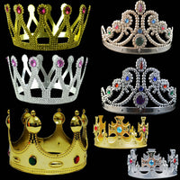 Halloween Kids' King and Princess Crown Props for Stage Performances and Awards