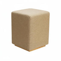 Nordic Design Upholstered Square Stool hardwood Wood Legs Small Seat Multi-Functional Indoor Furniture Space-Saving for Shop Owners, Homeowners, Interior Decorators, Fitting Room, Entryway, Bedroom, Hallway