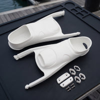 Open-Heel Silicone Foot Pocket with Mounting Hardware Modular Diving Fin Foot Pocket Ergonomic Footwear Flexible for Freedivers, Scuba Divers, Freediving