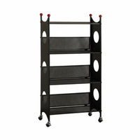 Space Saving Multi-Level Rolling Cart adaptable Use 4-Tier Mobile shelf unit Slim Design Tiered Shelving Unit Easy Assembly for Homeowners, Office Workers, Living Room, Narrow Spaces, Bedroom, Classroom
