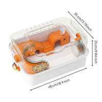 Hamster Cage Easy-to-Clean Hamster Cage with Wheel Breathable Small Animal Habitat for Apartments