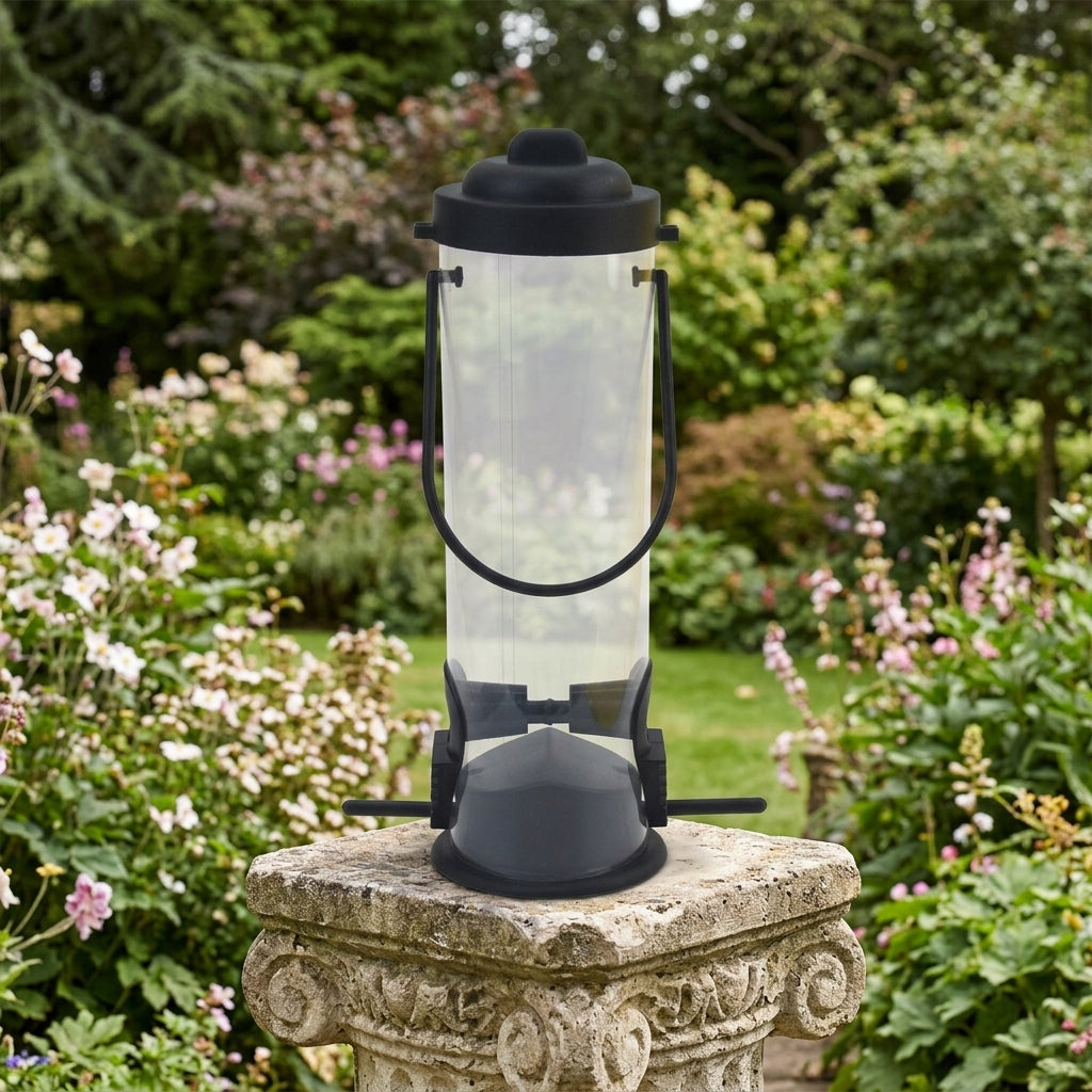 Ornamental Bird Feeder with 2 Feeding Ports, Hanging Feeders for Garden Decor, Wildlife Feeding Outdoor Bird Feeder for Balcony