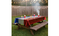 Independence Day Tablecloth Oil-Resistant Independence Day Party Tablecloth Festive Design Rectangle Table Cover