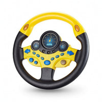 Early-Learning Car Driving Simulator Toy Interactive Car Steering Wheel Toy Light-up Simulated Driving Steering Wheel Educational for Toddlers, Preschoolers, Kids, Backseat Play, Home Playroom