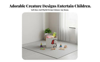 Foldable Cartoon Toy Box Built-in Handles Foldable Toy Box With Lid