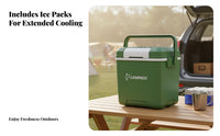 Portable Insulated Chiller Large Capacity Portable Ice Chest Insulated Food and Drink Chiller Keeps Hot or Cold Hard Shell Ice