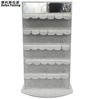 Velvet Jewelry Display Stand for Necklaces, Rings, Earrings, and Studs - Rotating Jewelry Organizer