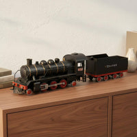 Steam Railway ModelHandmade Vintage Train Ornament Industrial Influenced Metal Locomotive Model for Home Decoration