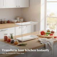 Kitchen Seasoning Organizer Freestanding Stainless Stability for Busy Homes