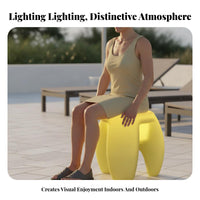 Four-Lobed Light-Emitting Seat Waterproof Light-Uping Stool Indoor & Outdoor Use Illuminated Furniture for Event Planners, Business Owners, Bar