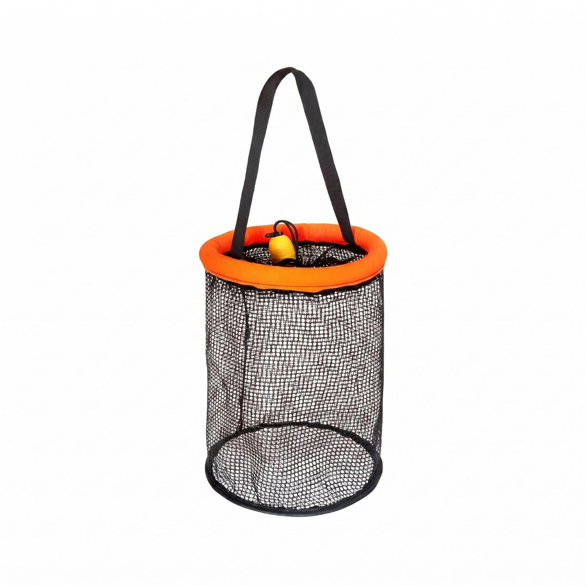 Orange Flotation Collar Floating Catch Basket High Buoyancy Foldable Catch Basket Drawstring Top Fishing Gear Carry Strap
