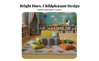 Soft and Comfortable Upholstered Block Seating Easy to Clean Waiting Area Bench personalizedizable Layout configurable Sofa Wear-Resistant for Children, Parents, Students, Kindergarten, Early Education Center, Lobby