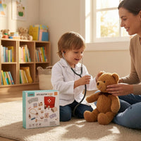Wooden Physician Role-Play Set Easy to Store Medical Role-Play Children's Plaything Plaything for Children