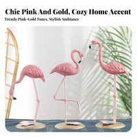 Elegant Resin Flamingo Ornament Sophisticated Look Resin Flamingo Figurine Instagrammable for Women, Girls, Living Room, Desktop, Bookshelf