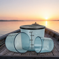 Fishing Bait Cups, Mixing Bait, Offshore Fishing Pond, Taiwan-style Fishing, With Scale, With Lid, Set of 4