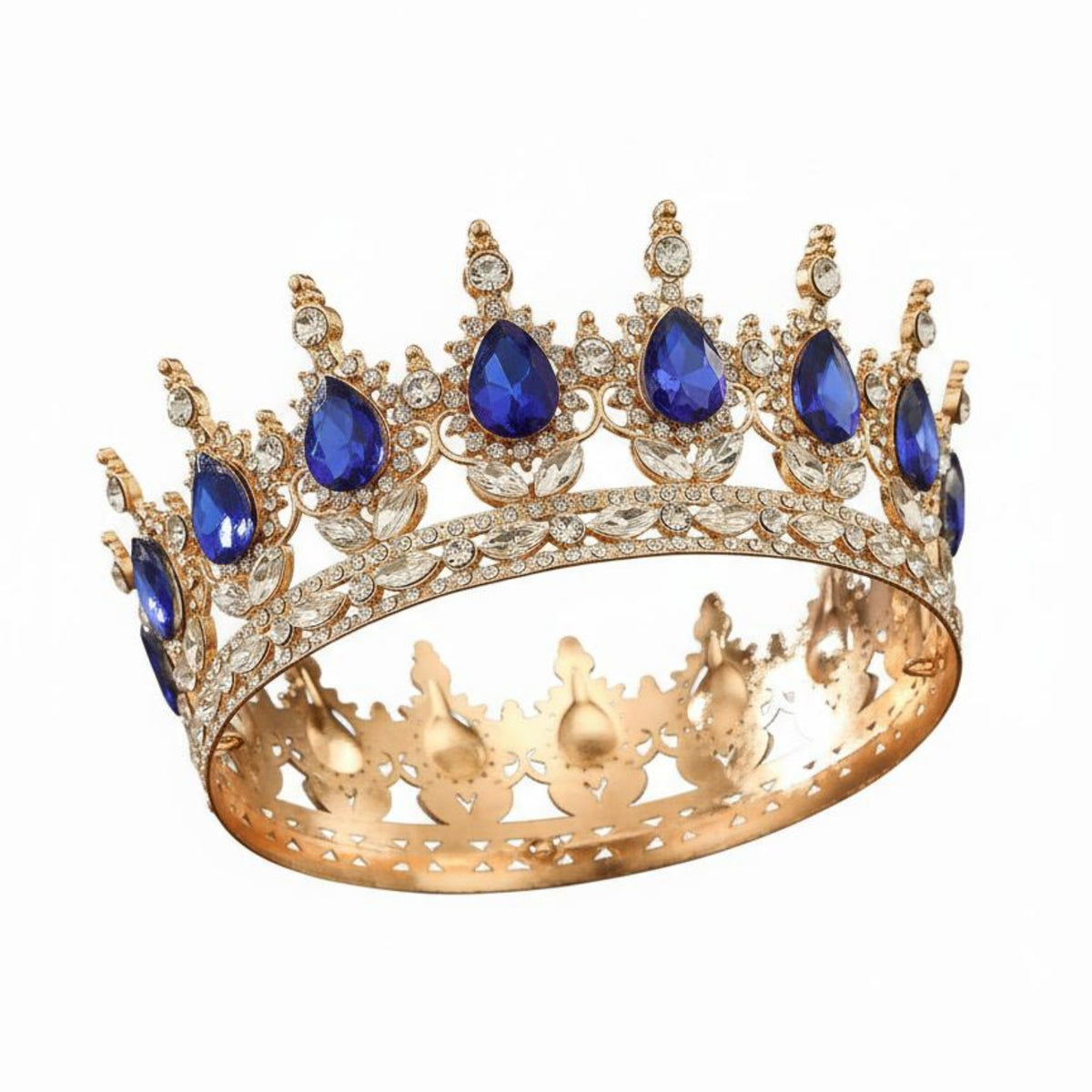 Rhinest Single Crown Sparkling Rhinest Single S Rhinest Single Regal Headpiece Elegant Design Bridal Headpiece for Bride, Bridesmaid, Wedding