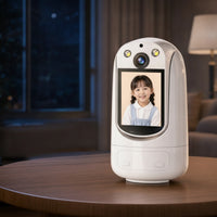 WiFi Camera with LCD Screen Indoor Smart Camera with Screen Wireless Full-Color for Pets, Nursery, Office
