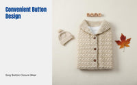 Winter Sleeping Bag, Knitted Button Design, Thick Plush, Warm, Multiple Colors