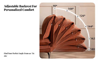 Foldable Design transformable Armchair Bed Space-Saving Single Folding Lounger Bed twoUse Sleeper Chair Adjustable Backrest for Apartment Dwellers, Students, Office Workers, Balcony, Living Room, Bedroom
