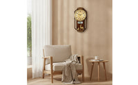 Vertical Wall Clock with Calendar Easy to Read Decorative Wall Clock Elegant Sleek for Entryway