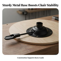 Office Chair Base Plate Sturdy Duty Chair Rotate Base Plate Bar Stool Rotate Mechanism Easy Assembly for DIY Hobbyists