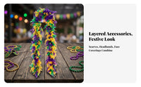 Feathered Multicolor Feather Boa Long Soft Luxurious Boa for Cosplay, Stage Performance, Dance, Carnival Costumes