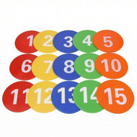15 Pieces Training Discs Numbered Discs Thin Poly Spots for Athletes