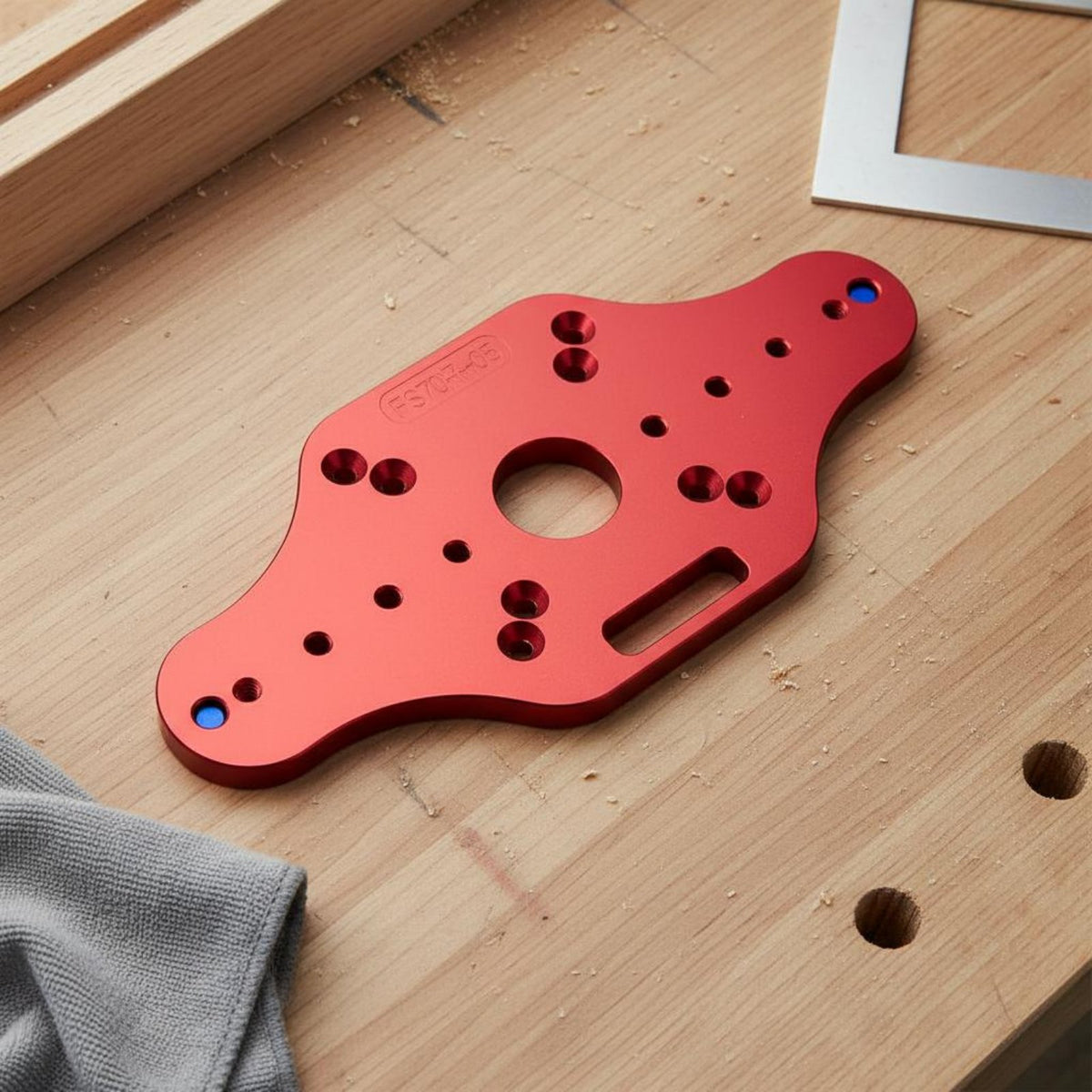 Precision Woodworking Router Mounting Plate Easy to Install Slotted Router Base Aluminum Alloy Power Tool Accessory Universal Fit for Carpenters, Grooving