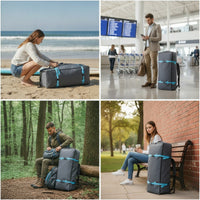 Padded Paddle Board Bag Zippered Surfboard Bag Portable Surfboard Backpack Adjustable for Car Transport