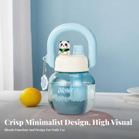Leak-Proof Cartoon Belly Cup Safe Material Large Handle Plastic Jug Wide Mouth for Children, Students, School, Daily Use, Outdoor Activities