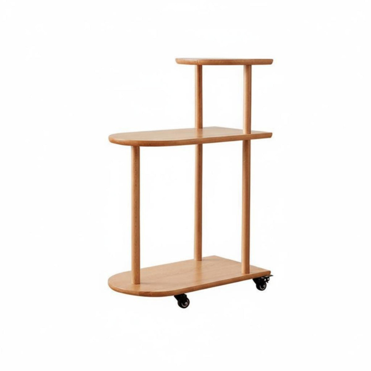 Ladderdesign 3-Tier Rolling Plant Stand Multitier Design 3-Tier Rolling Rack Multifunctional Display Shelf Floor-Standing for Gardeners, Homeowners, Apartment Dwellers, Balcony, Living Room, Corner Space, panoramic view area Side