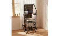 Fishing Rod Rack with Freestanding Pegboard Fishing Rod Storage Cart Portable for Anglers, Garage