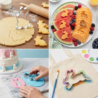 Easter Cookie Food Grade Hare and Egg Cookie S Easy to Clean Bunny Shaped Cooking Pastry Shape for Families, Crafters, Cake Decorating, Crafting