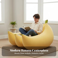 Cute Shape Banana-Shaped Lounger Single Person Bean Bag Chair Novelty Design Floor Sofa Comfortable for College Students, Teens, Adults, Bedroom, Living Room, perusing corner, Lounge Area