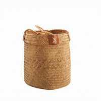 Handwoven Basket Fiber Braided Container Basket Textured for Floral Arrangements