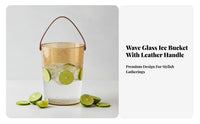 Ice Pail Glass-Like Texture Champagne Pail Vino Bottle Chiller Sturdy Portable Ice Pail Modern Design for Bartenders
