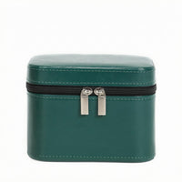 Padded Zip-Around Bracelet Box Leather-Like Hard Shell Bracelet Case Compact