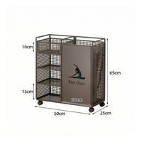 Fitness Equipment Rack with Wheels Wheeled Workout Equipment Organizer Home Gym Organizer Freestanding Rolling Cart Heavy-Duty